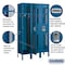 Salsbury Industries 1 Tier Vented Locker, 36"Wx66"Hx12"D, 3 Door, Blue, Unassembled 71352BL-U - alternate 3
